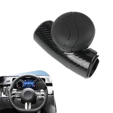 Imagem de Nowkont 1 PC Booster de volante de carro, design de tipo de rolamento, engrenagem de direção auxiliar de veículo de silicone antiderrapante, universal à prova d'água para volante automotivo (Preto)