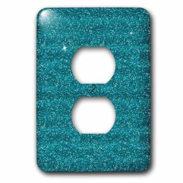 Imagem de 3D Rose LSP_254795_6 Aqua Faux Printed Glitter 2 Plug Outlet Cover