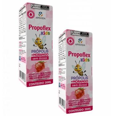 Imagem de 2x Propoflex Kids Morango- Própolis Aquoso-30 ML Apis Vida