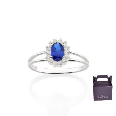 Imagem de Anel Solitário Prata 925 com Zircônias Rommanel 810286, 24, Prata