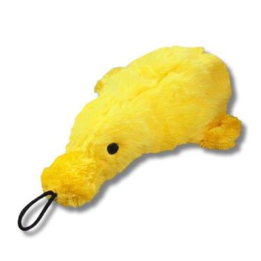 Imagem de Brinquedo Mordedor Big Duck Pequeno Pato Pelúcia Pet Com Som Para Cães
