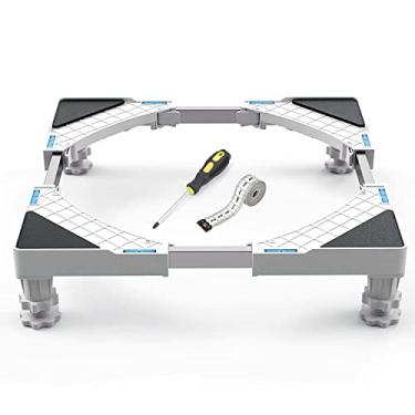 Imagem de Kalimdor Suporte Ajustável Para Geladeira - Suporte Para Geladeira - Mini Suporte Para Geladeira - Máquina De Lavar - Suporte Para Lavadora - Pés Fortes Para Geladeira - Suporte De Base Móvel Com 4 Pé
