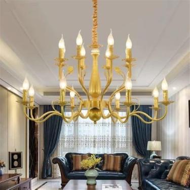 Imagem de OUFULA Lustre retrô americano LED Personalidade Criatividade Sala de Estar Restaurante Quarto Estudo Villa Hotel Café Bar Clothing Store Lâmpada Pendente (G B 16 luzes)