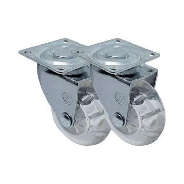 Imagem de Kit 2 un roda rodízio giratório gel 2 polegadas 50mm móveis - AJAX