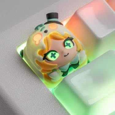 Imagem de ULTRAEQUIP Artisan Keycap, design Kawaii Alice, substituição de chave ESC de 1U, resina artesanal, compatível com switch MX
