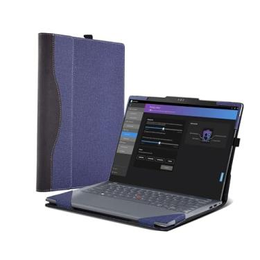 Imagem de Capa de laptop para Lenovo ThinkPad X13 gen5/ X13 gen 5 2 em 1/ThinkPad X13 gen 4/Thinkbook Plus gen 4/33.0 cm Mobile Workstation Notebook Capa protetora de couro PU (azul)