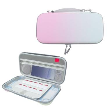 Imagem de Serounder Caixa de Transporte para o Interruptor 2, Eva Hard Shell Protetive Travel Storage Bag Com 10 Bolsos de Cartão de Jogo, para o 2 2025 Versão e Acessórios (rosa verde)
