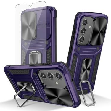 Imagem de Asuwish Capa de telefone para Samsung Galaxy S24 Plus/S25 Plus S24+ S25+ 5G com capa protetora de tela de vidro temperado anel suporte S24Plus 24S + S 24 24+ S25Plus 25S 25+ SM-S936U mulheres homens