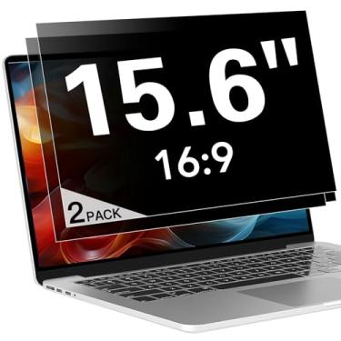 Imagem de ANTOGOO V Pacote com 2 telas de privacidade para laptop, tela de 15,6 polegadas (1920 x 1080), antirreflexo de luz azul, antiarranhões, proteção de privacidade de computador para monitor portátil Hp