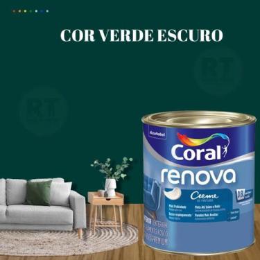Imagem de Tinta Parede Verde Alecrim Acrílica Fosca Coral Renova 800ml, VERDE ES