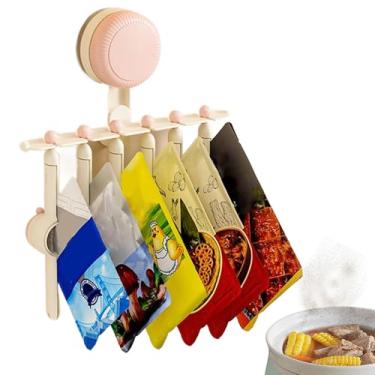 Imagem de Rrlihjgu Organizador de,Clip de Parede para Sacos de Temperos | Organizador Para Cozinha Casa Parede Porta Armário Jantar Organização