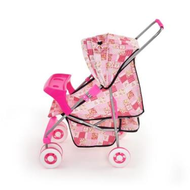 Imagem de Carrinho de bonecas milano reborn alive com bandeja oliveira, Rosa