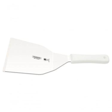 Imagem de Espátula para Hambúrguer Tramontina Aço Inox Cabo Polipropileno Branco