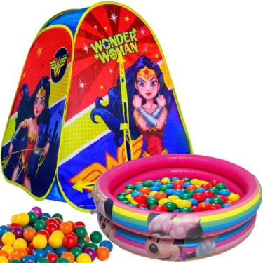 Imagem de Barraca Toca Infantil Toquinha Criança Menina Mulher Maravilha Dobráve