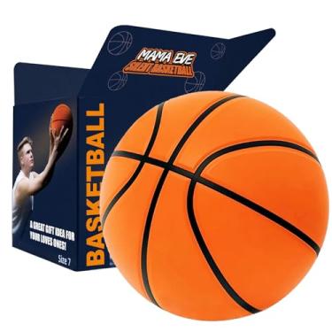 Imagem de MAMA EVE Basquete silencioso tamanho 7, novo peso atualizado 600 g basquete interno sem ar ranhurado, pacote sem derformação, sensação real e salto como bola oficial, treinamento interno de drible