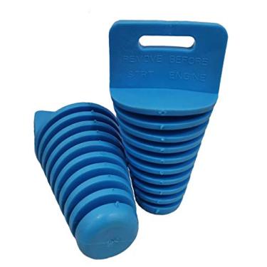 Imagem de Plugue de limpeza silenciador de exaustão de tubo de cauda de silenciador adequado para a maioria das aplicações ATV QUAD de motocicleta de sujeira (pacote com 2) azul