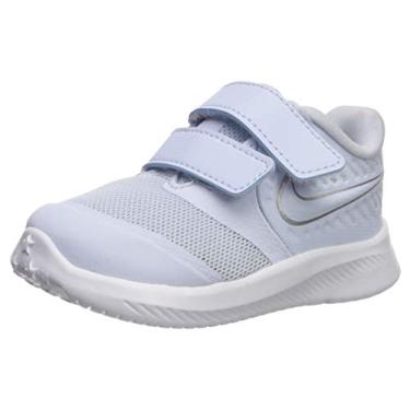 Imagem de Nike Tênis unissex infantil Star Runner 2 (TDV), Meio azul/prata metálico - Volt, 2C Toddler US Toddler