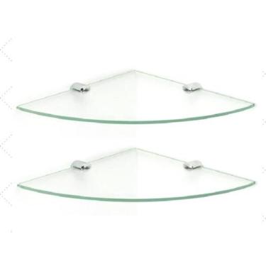 Imagem de Prateleira de canto para banheiro 20 cm kit com 2 unidades - Sonharte