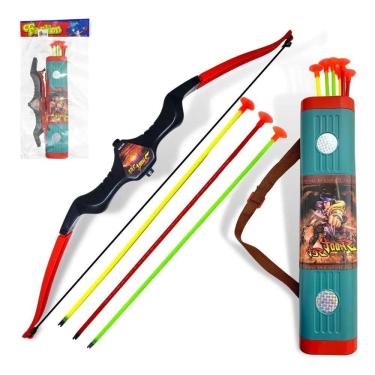 Imagem de Arco Flecha Infantil Com Bolsa Aljava Lançador De Dardos