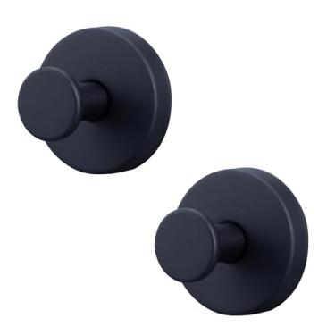 Imagem de VCooklify Ganchos de ventosa para chuveiro, banheiro, cozinha, porta de vidro, espelho, azulejo – Ganchos de chuveiro pretos foscos resistentes à prova d'água para pendurar toalhas, bucha, roupão