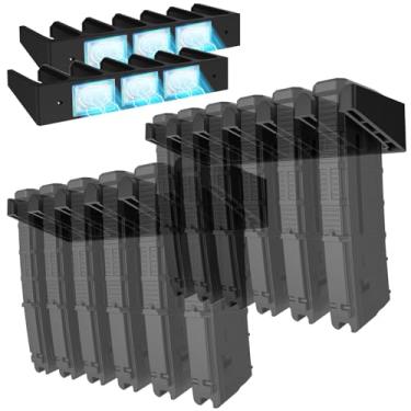 Imagem de RUSFOL Suportes magnéticos atualizados de parede ABS 6X padrão PMAG, suportes magnéticos sólidos, suportes magnéticos para armazenamento de revistas, pacote com 2