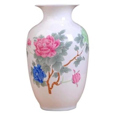 Imagem de Vaso decorativo de cerâmica moderna de alta qualidade para decoração de flores, arte, casa, casa, sala de estar, quarto, escritório, mesa, decoração de casa