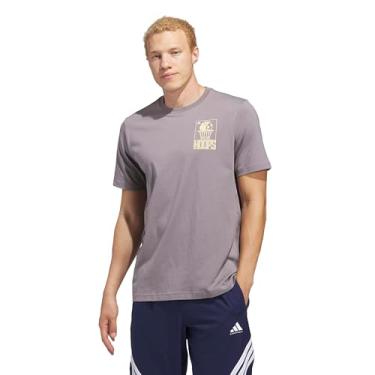 Imagem de adidas Camiseta masculina Key City Glob, Óxido Taupe, M Alto