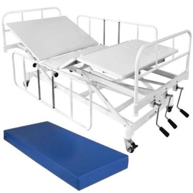 Imagem de Cama Hospitalar Manual 7 Movimentos Standard com Elevação de Altura do