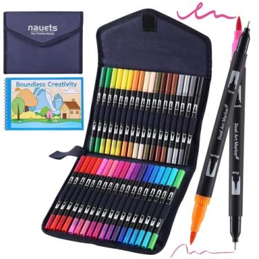 Imagem de Conjunto criativo de livros de colorir para crianças e adolescentes com 30 padrões, 36 marcadores de cores, 10 cartões de colorir penduráveis e 5 papéis de aquarela em branco premium – presente de