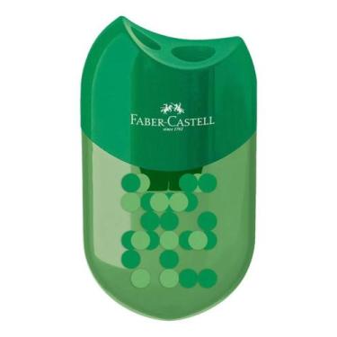 Imagem de Apontador com Depósito 2 Furos verde Faber-Castell