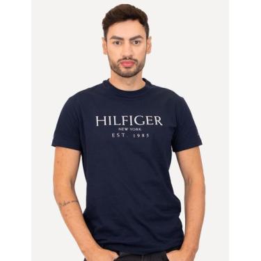 Imagem de Camiseta Tommy Hilfiger Masculina Big Logo Est.1985 Azul Marinho, XXXL
