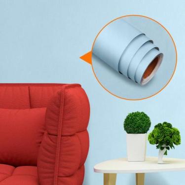 Imagem de Adesivo Vinílico Impermeavel HD Texturizado Linho Azul Claro - Open St