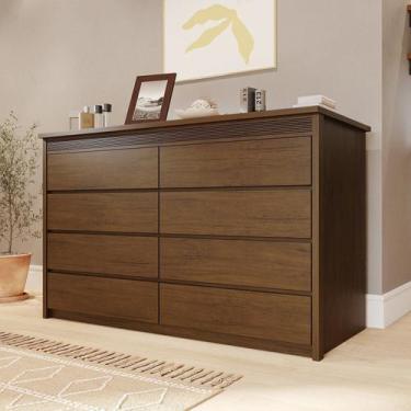 Imagem de Cômoda 8 Gavetas Sofisticada Mdf Pacioli - Móveis Bettio