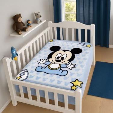 Imagem de Cobertor Infantil Bebê Mickey Antialérgico Jolitex Raschel