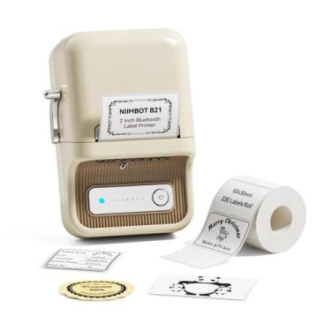 Imagem de Impressora térmica Label Maker NIIMBOT B21 com fita de 5 cm branca