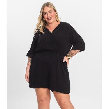Imagem de Macaquinho Feminino Plus Size Secret Glam Preto