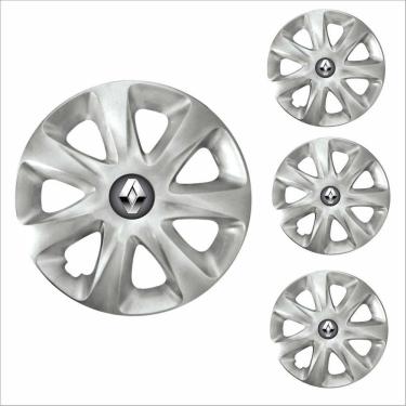 Imagem de Jogo Calota Aro 13 Clio 2014 2015 Renault + Emblema Resinado