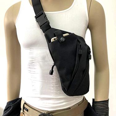 Imagem de Qudai Mala Crossbody Masculino Mala de Armazenamento à Prova D 'Água Mochila de Ombro Direito Bolsa de Peito Bolsa Mensageiro para Caminhada de Bicicleta