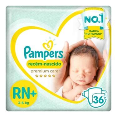 Imagem de Kit Com 5 Fraldas Pampers Confort Sec Rn Plus Com 180 Unidades