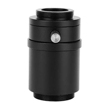 Imagem de Adaptador de lente de microscópio adaptador de lente de liga de alumínio com interface C para microscópio estereoscópico (interface de câmera industrial, interface de câmera de 25 mm)