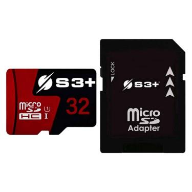 Imagem de Cartão Memória Micro Sd S3+ 32Gb, Classe 10, C/Adaptador