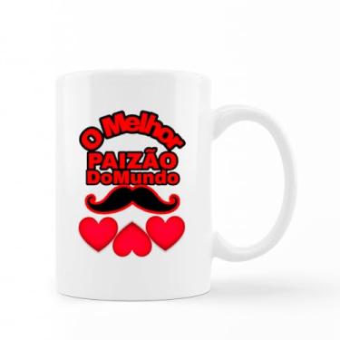 Imagem de caneca porcelana branca o melhor pai do mundo