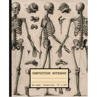 Imagem de Caderno de composição: Dark Academia Esthetic Skeletons And Bones Cover Design