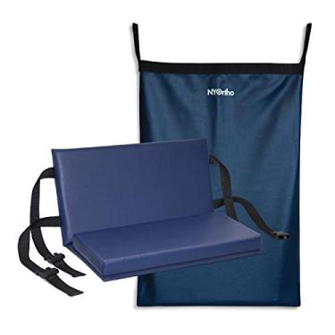 Imagem de NYOrtho Almofada de elevação para descanso de pé para cadeira de rodas – Protetor de almofada para perna | Protege facilmente com alça de liberação rápida, 1" Foot Platform, Seat Widths 16" - 20" + Carrying Bag