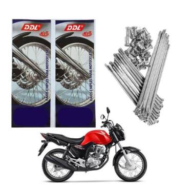 Imagem de Raio DDL Inox Cg 125 150 160 Tambor Dianteiro e Traseiro, Inox