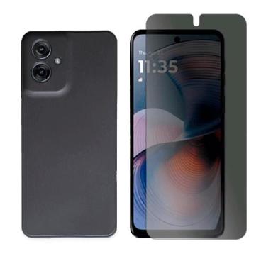 Imagem de Capa Aveludada Para Motorola Moto G55 + Pelicula Privacidade - GR Glob