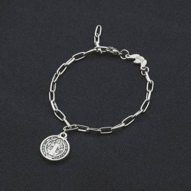 Imagem de Pulseira de Consagração São Bento com Medalha em Inox - Não