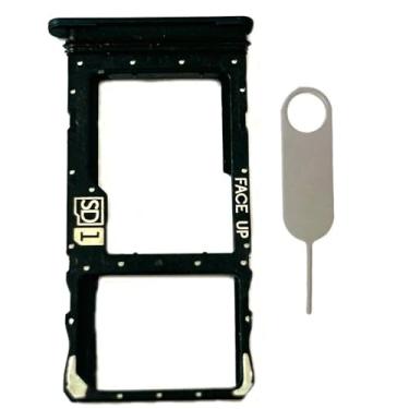 Imagem de Suporte para bandeja de cartão SIM único de substituição para cartão micro SD para Motorola Moto G Stylus 5G 2022 XT2215 (azul aço)