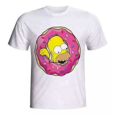Imagem de Camiseta Unissex Homer Simpsons Moda Tumblr Rosquinha Series - loja di