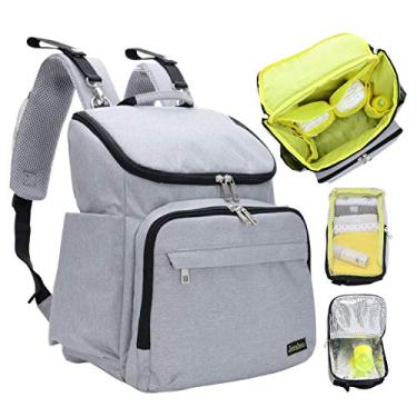 Imagem de Mochila de fraldas para mamãe e papai – bolsa de fraldas de designer elegante para mulheres e homens, meninos e meninas – Bolsa para bebês inclui trocador de fraldas, bolsos grandes e espaçosos, bolsa